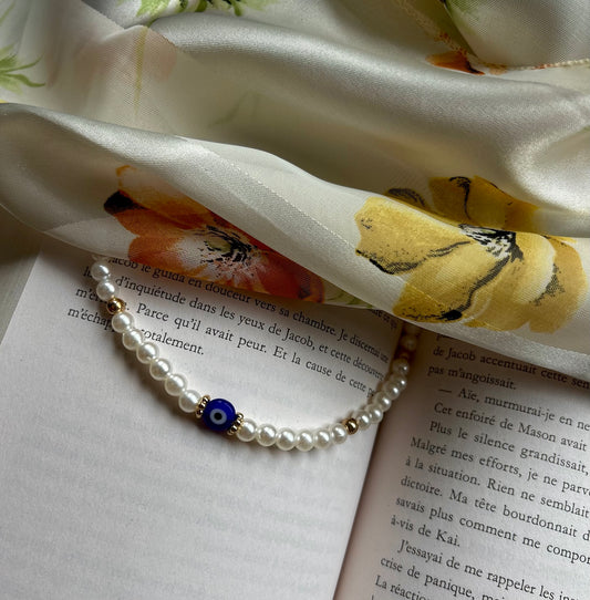 ✨Collier perle œil de protection✨